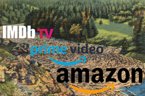 Logjam picture, Amazon logo, Prime Video logo, IMDb TV logo.