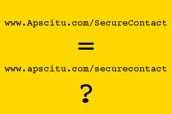 Some-caps web address, =, no-caps web address, ?.