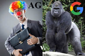 Clown lawyer AG v. 800-pound gorilla Google G.