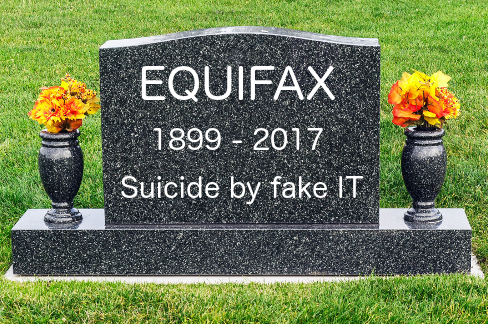 Photo of Equifax's tombstone.