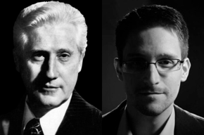 Photo of Mark Felt and Edward Snowden