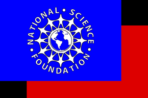 The flag of the NSF in front of the all-red socialist flag