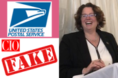 USPS logo, fake, CIO, Kristin Seaver photo.