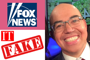 Fox News logo, IT, fake, James Rogers photo.